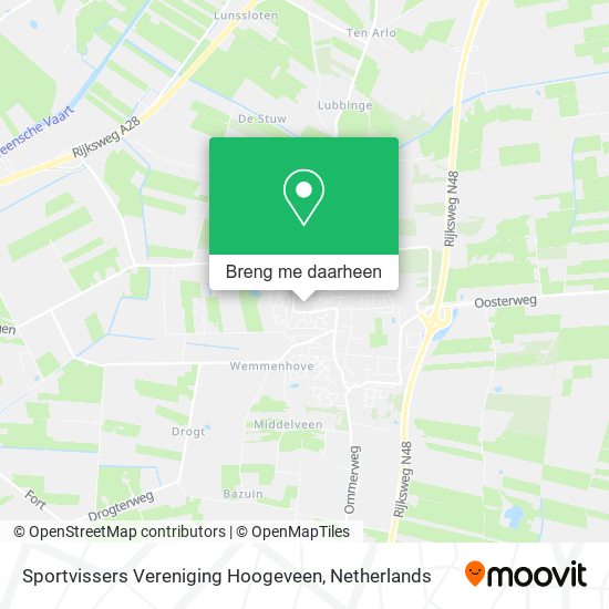 Sportvissers Vereniging Hoogeveen kaart