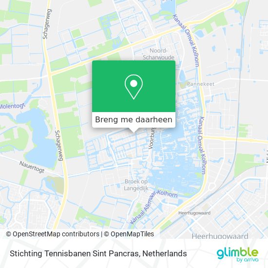 Stichting Tennisbanen Sint Pancras kaart
