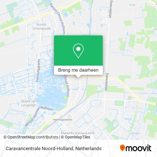 Caravancentrale Noord-Holland kaart