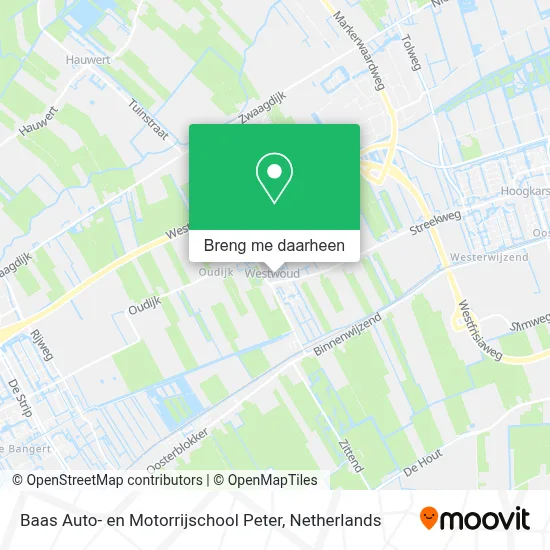 Baas Auto- en Motorrijschool Peter kaart