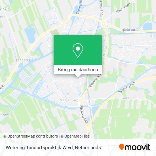 Wetering Tandartspraktijk W vd kaart