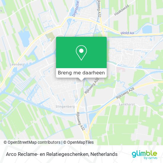 Arco Reclame- en Relatiegeschenken kaart