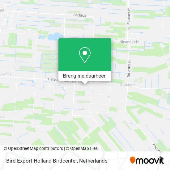 Bird Export Holland Birdcenter kaart