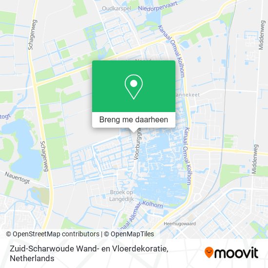 Zuid-Scharwoude Wand- en Vloerdekoratie kaart