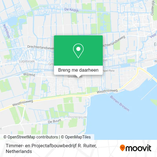 Timmer- en Projectafbouwbedrijf R. Ruiter kaart