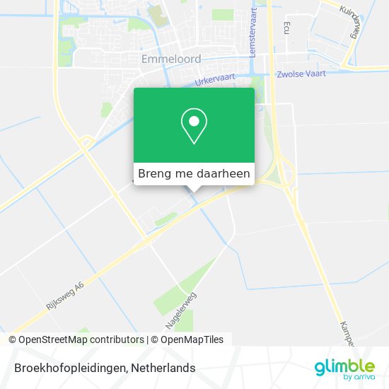 Broekhofopleidingen kaart