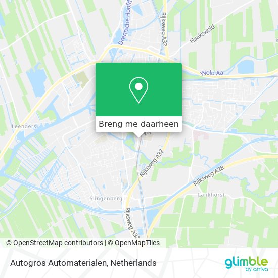 Autogros Automaterialen kaart