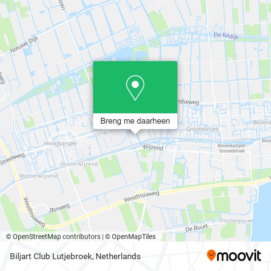 Biljart Club Lutjebroek kaart