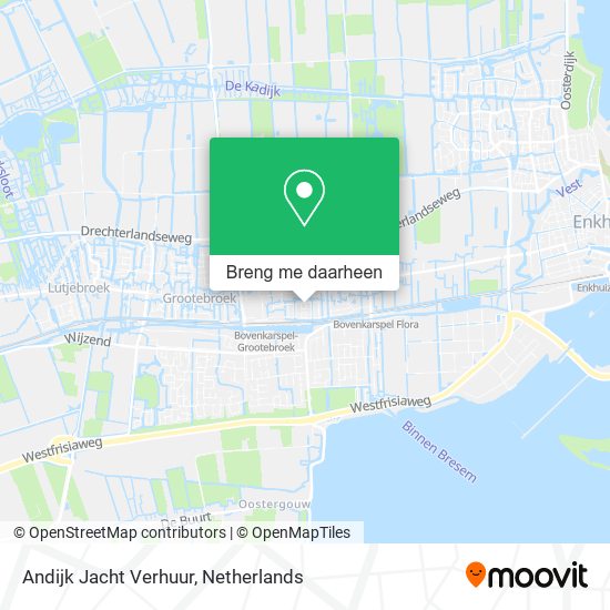 Andijk Jacht Verhuur kaart