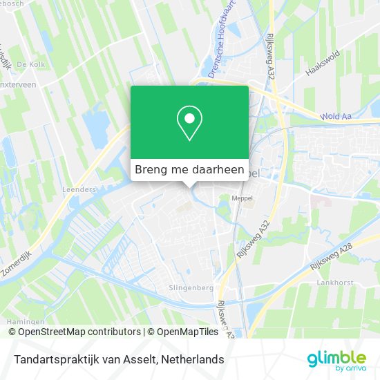 Tandartspraktijk van Asselt kaart