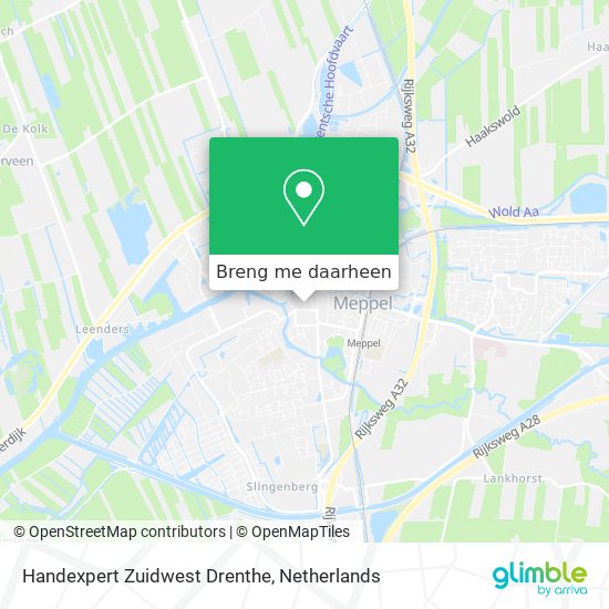 Handexpert Zuidwest Drenthe kaart