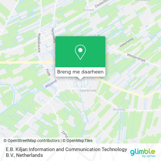 E.B. Kiljan Information and Communication Technology B.V. kaart