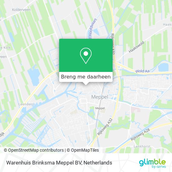 Warenhuis Brinksma Meppel BV kaart