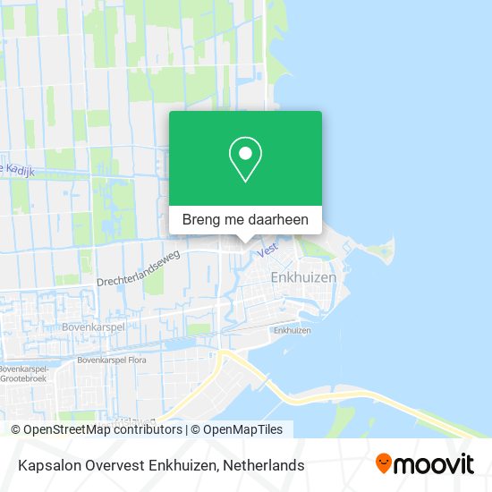 Kapsalon Overvest Enkhuizen kaart