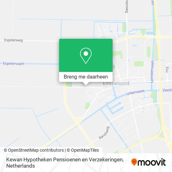 Kewan Hypotheken Pensioenen en Verzekeringen kaart