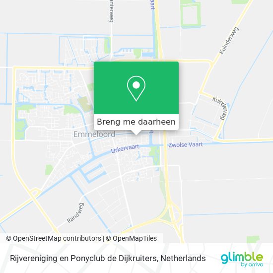 Rijvereniging en Ponyclub de Dijkruiters kaart