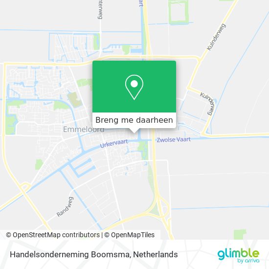 Handelsonderneming Boomsma kaart