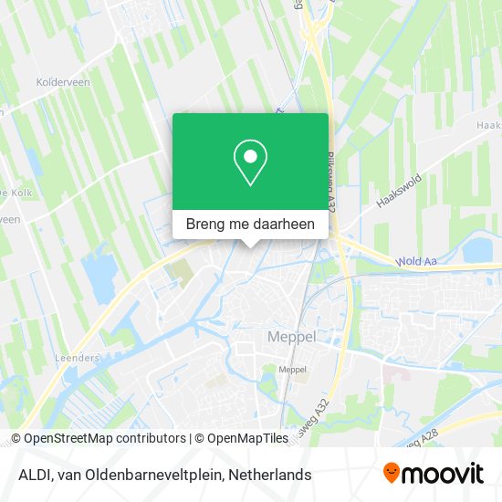 ALDI, van Oldenbarneveltplein kaart