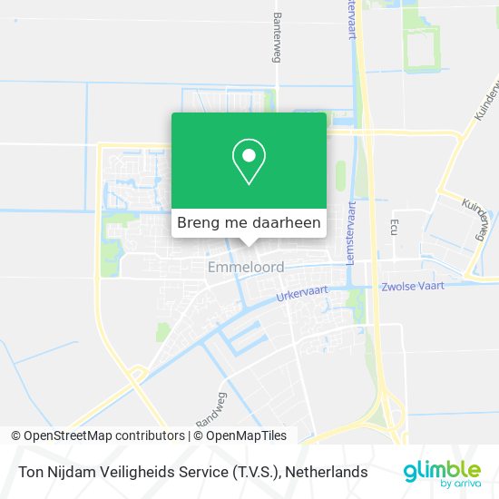 Ton Nijdam Veiligheids Service (T.V.S.) kaart