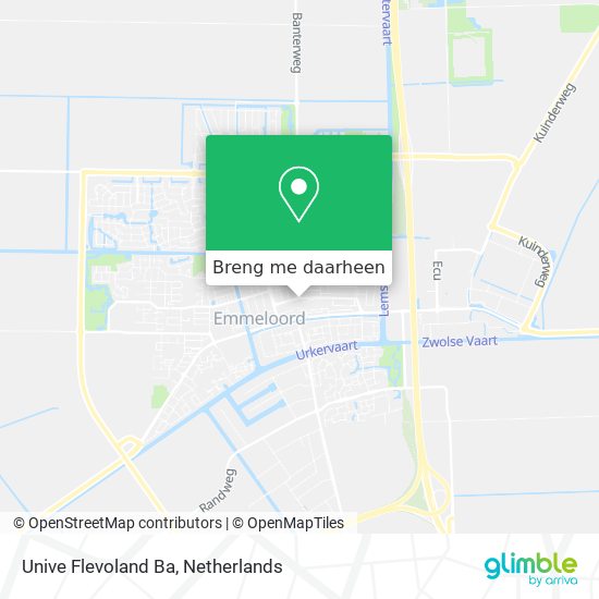 Unive Flevoland Ba kaart
