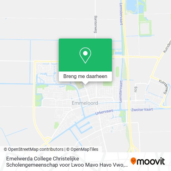 Emelwerda College Christelijke Scholengemeenschap voor Lwoo Mavo Havo Vwo kaart