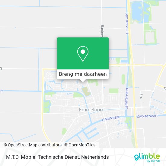 M.T.D. Mobiel Technische Dienst kaart