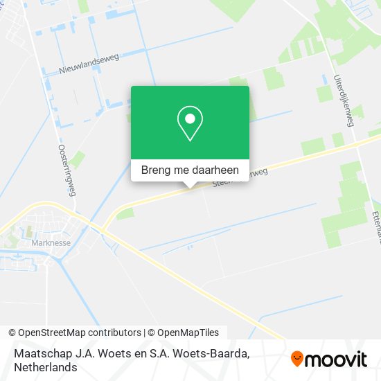 Maatschap J.A. Woets en S.A. Woets-Baarda kaart