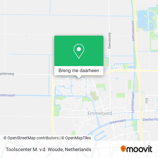 Toolscenter M. v.d. Woude kaart