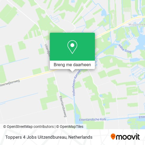 Toppers 4 Jobs Uitzendbureau kaart
