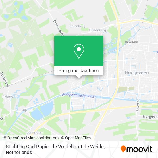 Stichting Oud Papier de Vredehorst de Weide kaart
