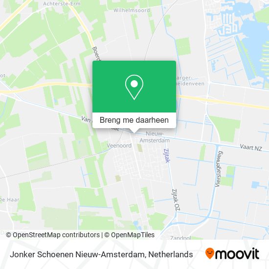 Jonker Schoenen Nieuw-Amsterdam kaart