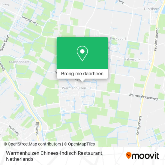 Warmenhuizen Chinees-Indisch Restaurant kaart