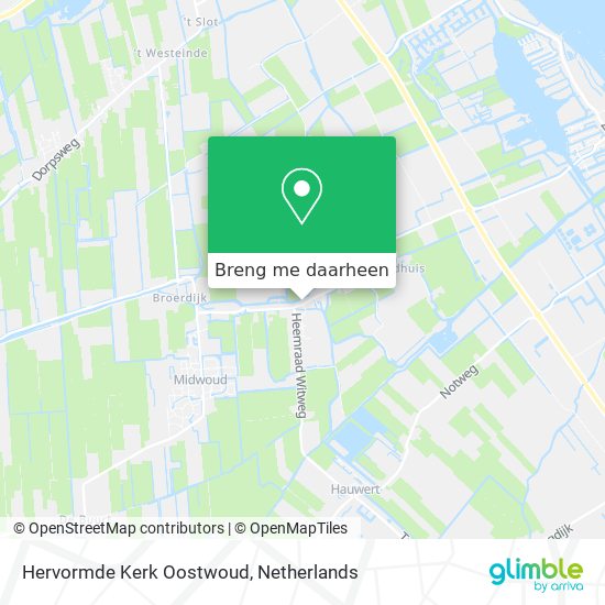 Hervormde Kerk Oostwoud kaart