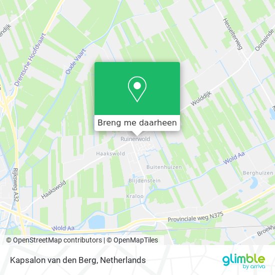 Kapsalon van den Berg kaart