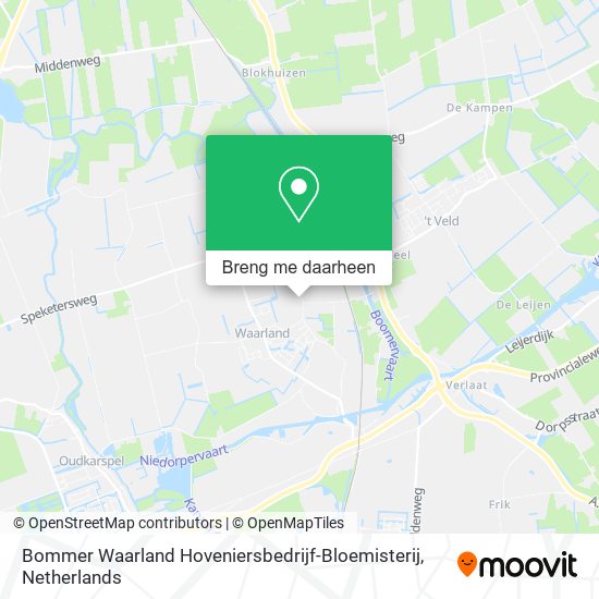 Bommer Waarland Hoveniersbedrijf-Bloemisterij kaart
