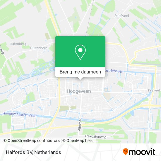 Halfords BV kaart