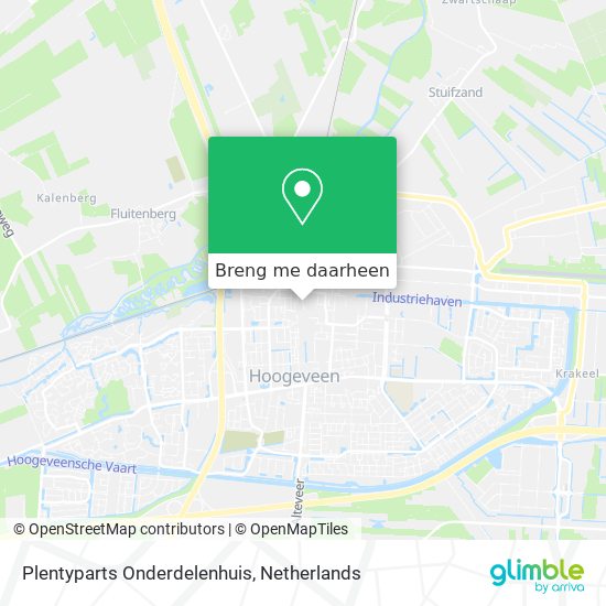 Plentyparts Onderdelenhuis kaart