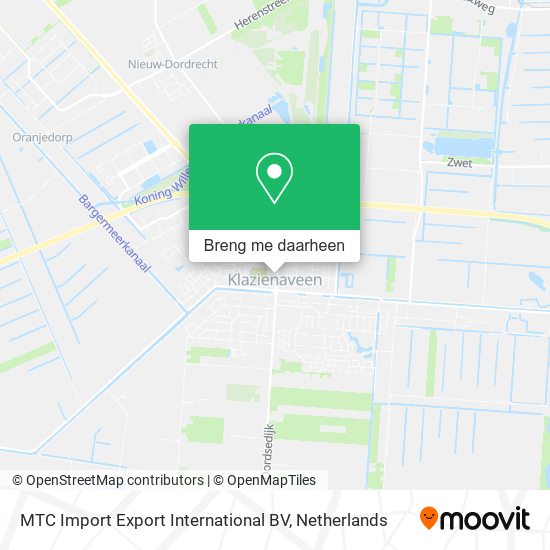 MTC Import Export International BV kaart