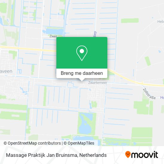 Massage Praktijk Jan Bruinsma kaart