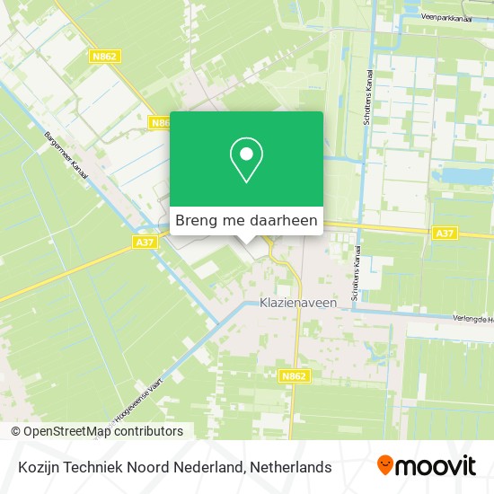 Kozijn Techniek Noord Nederland kaart