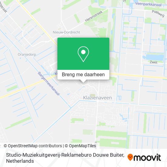 Studio-Muziekuitgeverij-Reklameburo Douwe Buiter kaart