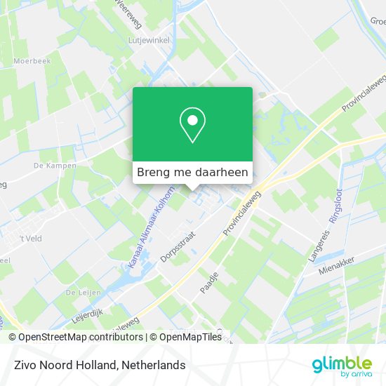 Zivo Noord Holland kaart