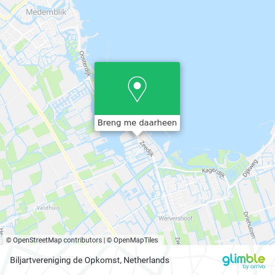 Biljartvereniging de Opkomst kaart