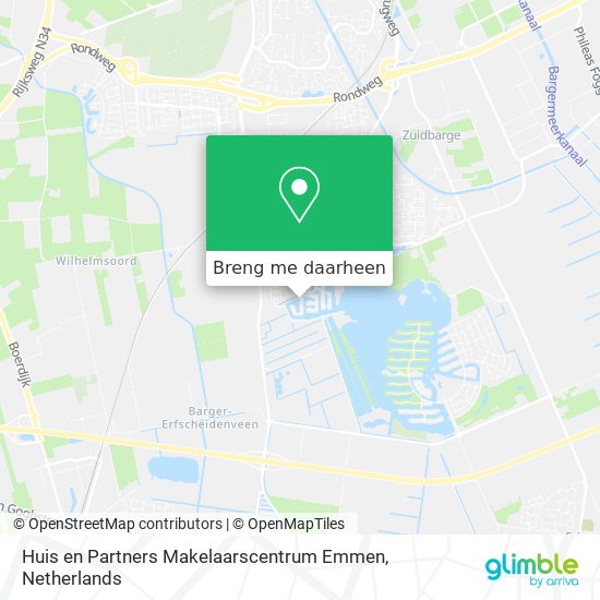 Huis en Partners Makelaarscentrum Emmen kaart