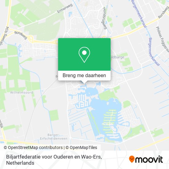 Biljartfederatie voor Ouderen en Wao-Ers kaart