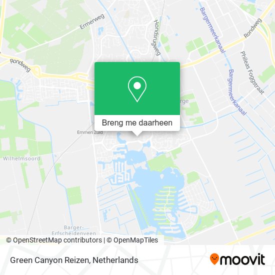 Green Canyon Reizen kaart