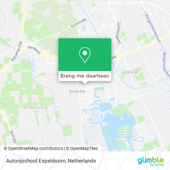 Autorijschool Espeldoorn kaart