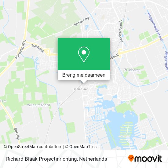 Richard Blaak Projectinrichting kaart