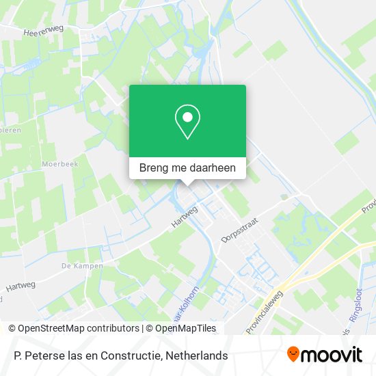 P. Peterse las en Constructie kaart