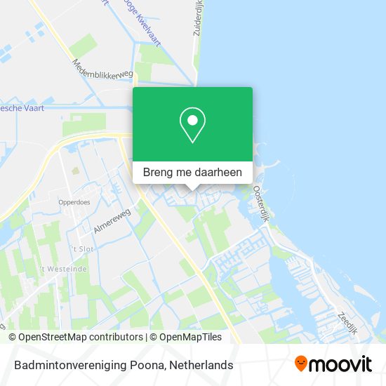 Badmintonvereniging Poona kaart